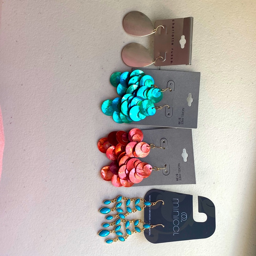 Lot of earrings from target, Charlotte Russe, Payless. Set of 4